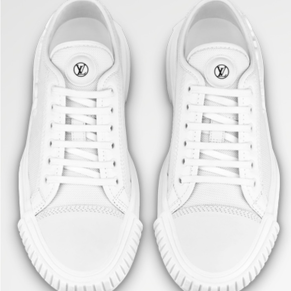 Louis Vuitton Squad Trainer Sneakers with Brown Monogram Heel Tab - Picture 3 of 7